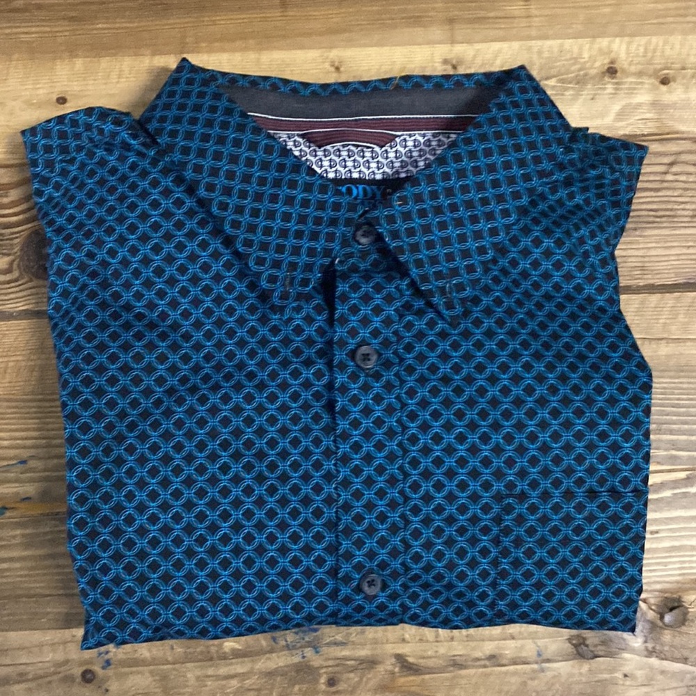 Cody James Core Men’s Long Sleeve Button Western Shirt in Blue - size Large NEW